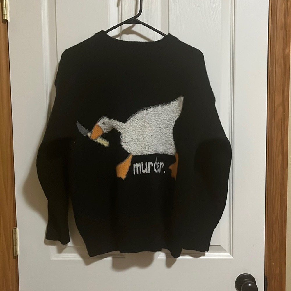 Aelfric Eden murder goose sweater